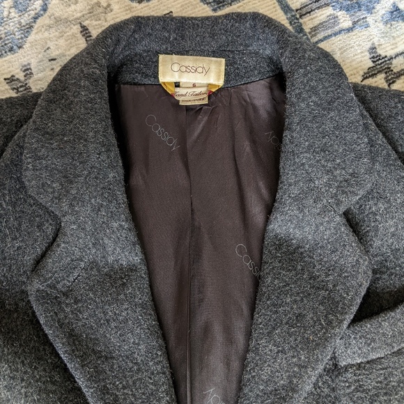 Women's size 6 Cassidy Wool Overcoat - Charcoal - Picture 3 of 6